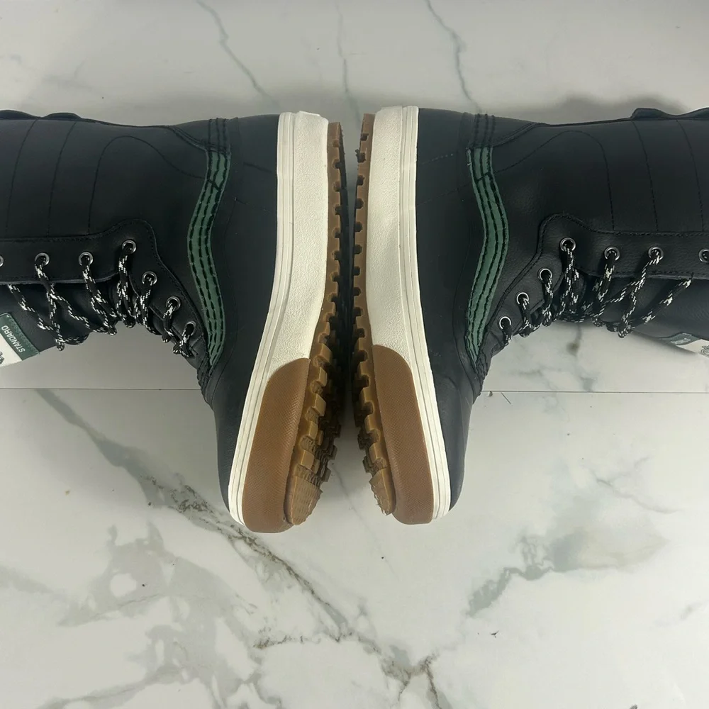 Vans Black and Green Winter Boots